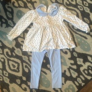 Southern Charm Smocks size 4T hydrangea legging set